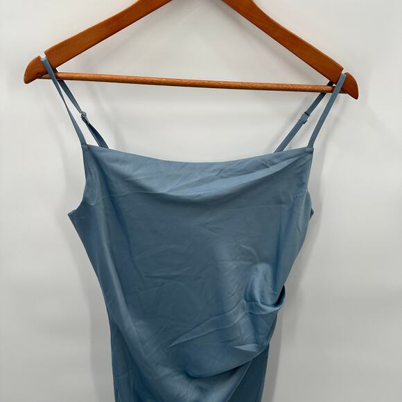 LULU'S Hollywood Woman Dusty Blue Sheath Midi Dress // XS - Picture 3 of 9